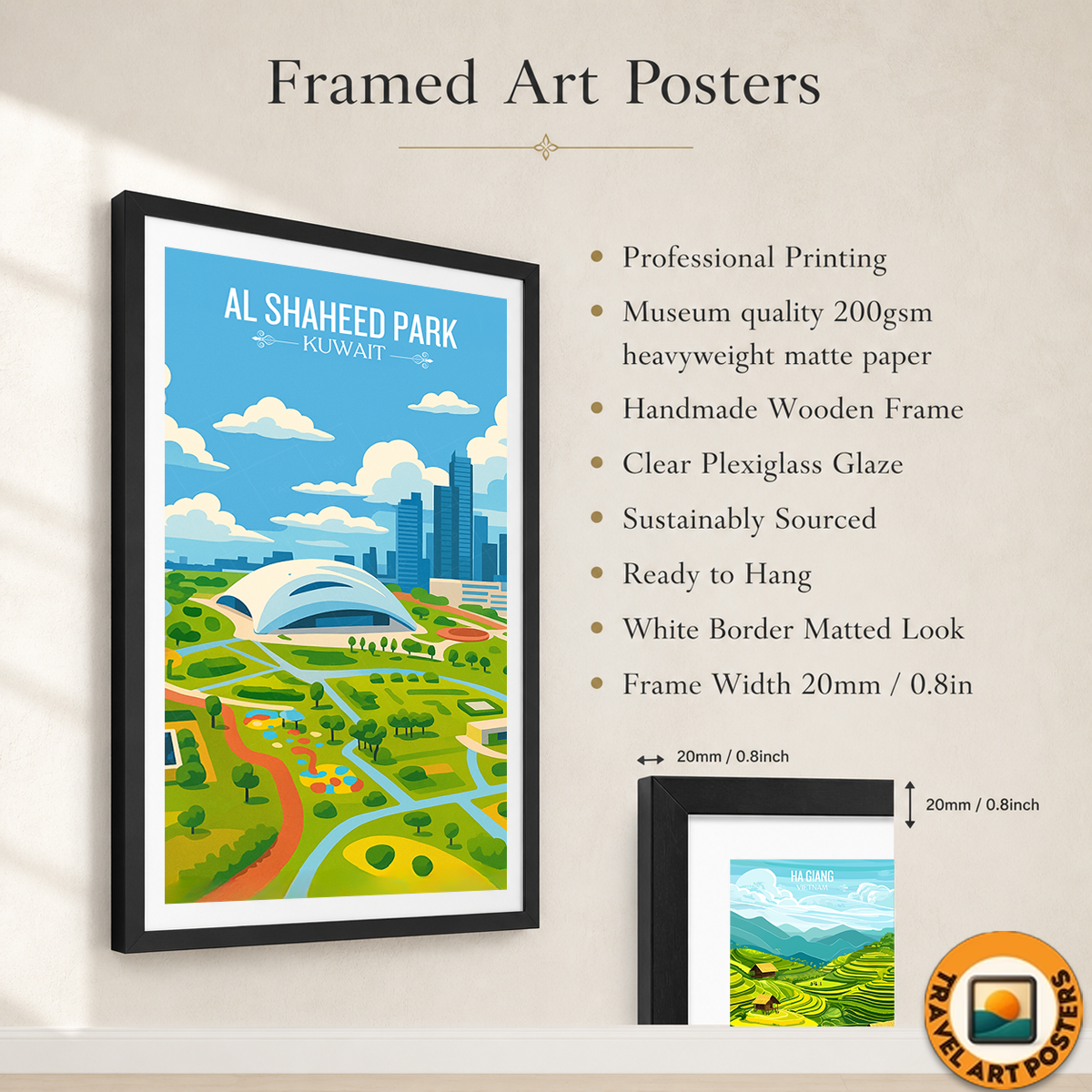 Al Shaheed Park - Kuwait - Travel Art Wall Deco Poster Print - Art Print - Travel Art Poster