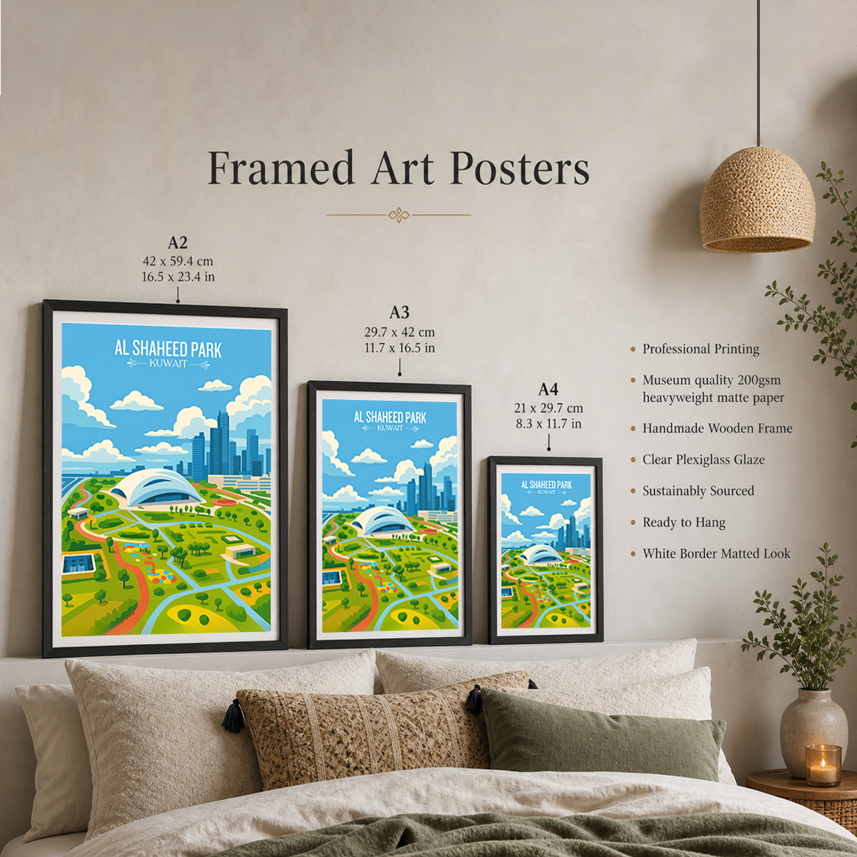 Al Shaheed Park - Kuwait - Travel Art Wall Deco Poster Print - Art Print - Travel Art Poster