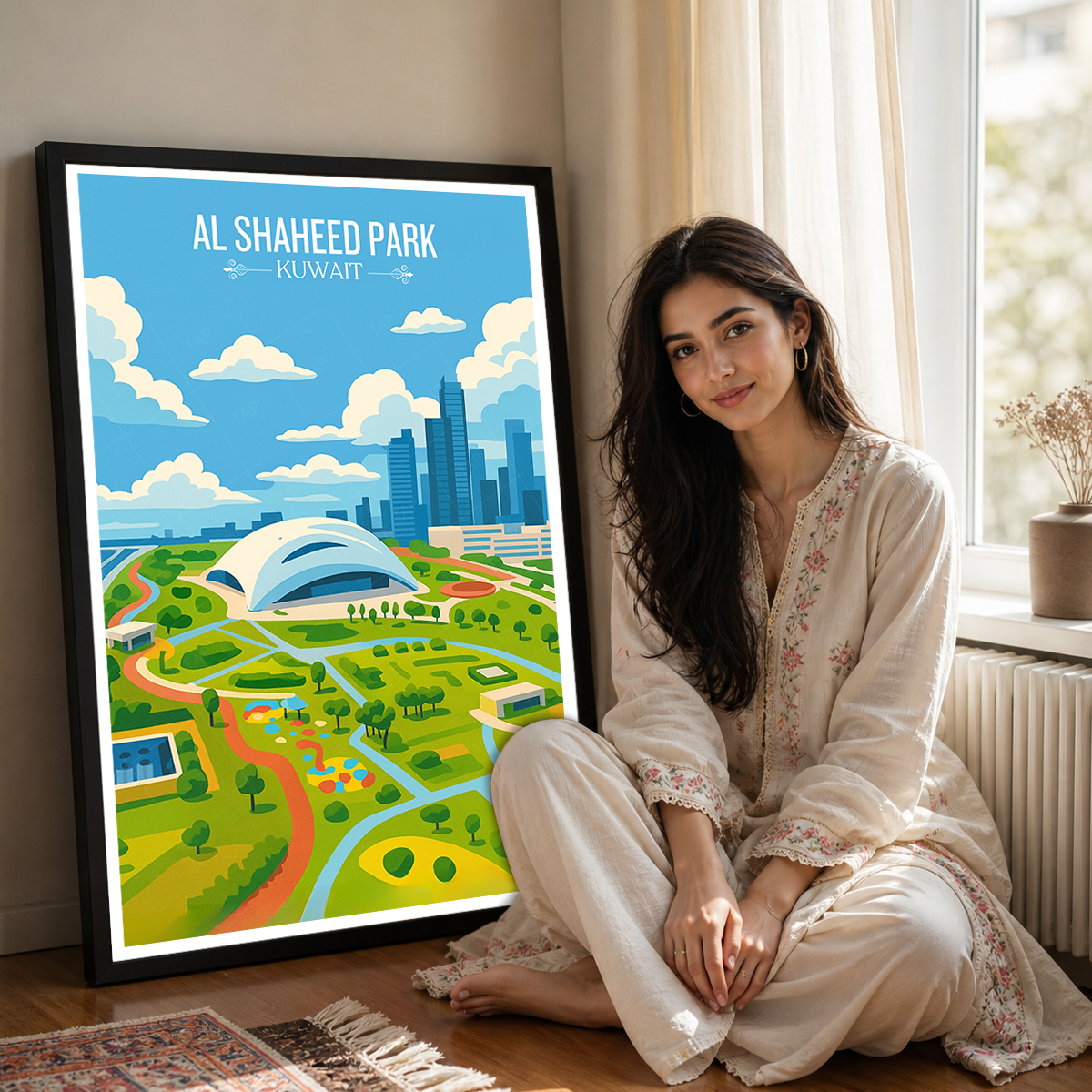 Al Shaheed Park - Kuwait - Travel Art Wall Deco Poster Print - Art Print - Travel Art Poster