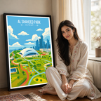 Al Shaheed Park - Kuwait - Travel Art Wall Deco Poster Print - Art Print - Travel Art Poster