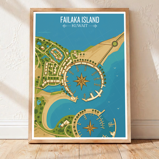 Failaka Island - Kuwait - Travel Art Wall Deco Poster Print - Art Print - Travel Art Poster