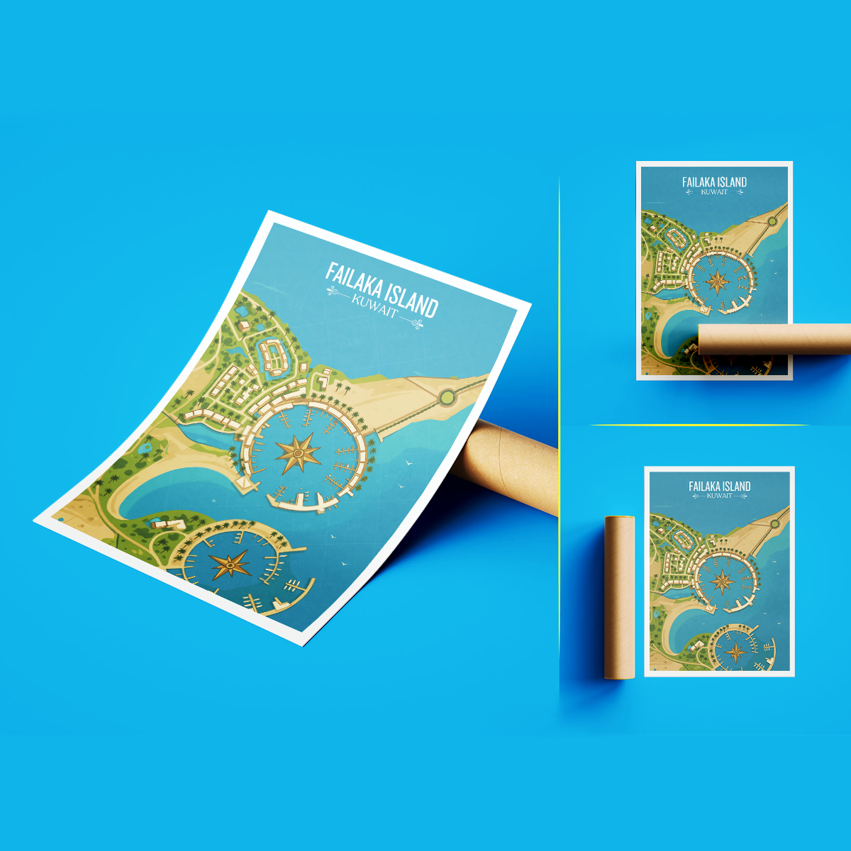 Failaka Island - Kuwait - Travel Art Wall Deco Poster Print - Art Print - Travel Art Poster