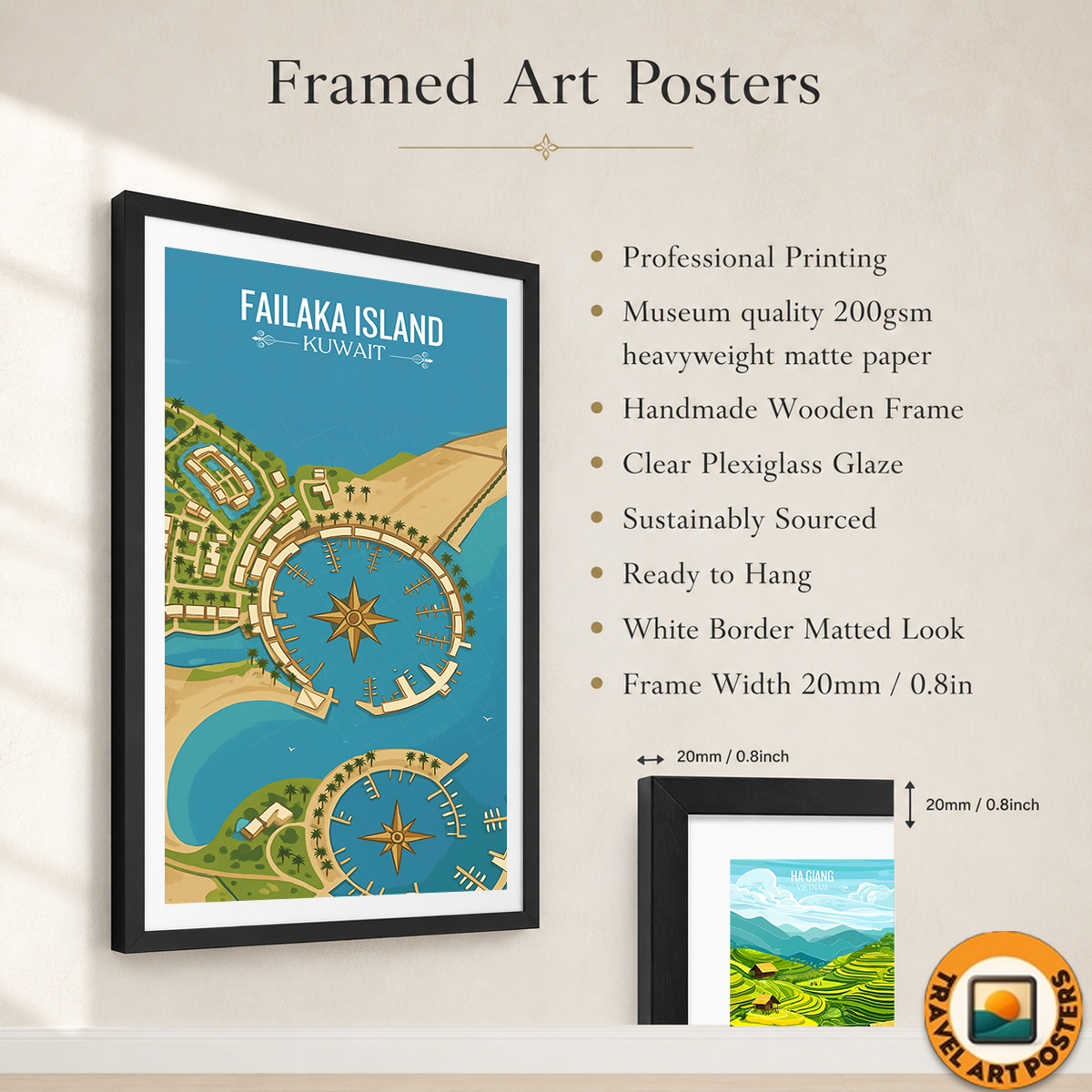 Failaka Island - Kuwait - Travel Art Wall Deco Poster Print - Art Print - Travel Art Poster