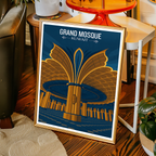 Grand Mosque - Kuwait - Travel Art Wall Deco Poster Print - Art Print - Travel Art Poster