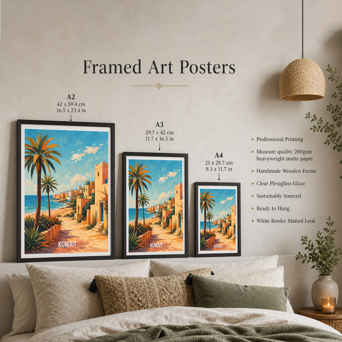Kuwait - Travel Art Wall Deco Poster Print - Art Print - Travel Art Poster