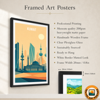 Kuwait City Metropolis - Kuwait - Travel Art Wall Deco Poster Print - Art Print - Travel Art Poster