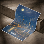 Kuwait City - Kuwait - Travel Art Wall Deco Poster Print - Art Print - Travel Art Poster