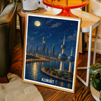 Kuwait City - Kuwait - Travel Art Wall Deco Poster Print - Art Print - Travel Art Poster