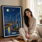 Kuwait City - Kuwait - Travel Art Wall Deco Poster Print - Art Print - Travel Art Poster