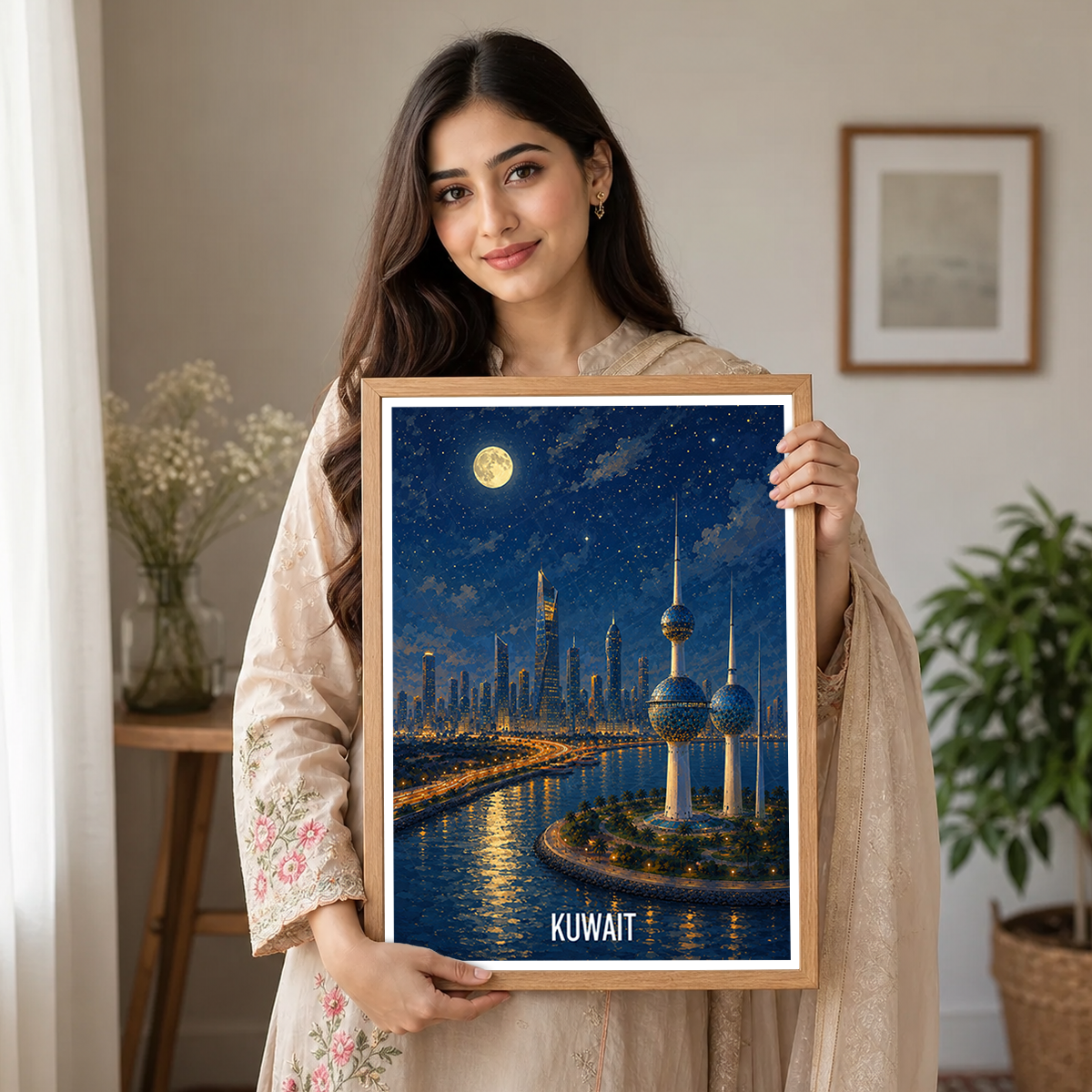 Kuwait City - Kuwait - Travel Art Wall Deco Poster Print - Art Print - Travel Art Poster