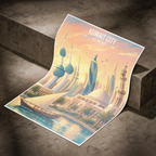 Kuwait Capital City - Kuwait - Travel Art Wall Deco Poster Print - Art Print - Travel Art Poster