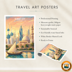 Kuwait Capital City - Kuwait - Travel Art Wall Deco Poster Print - Art Print - Travel Art Poster