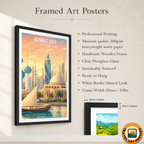 Kuwait Capital City - Kuwait - Travel Art Wall Deco Poster Print - Art Print - Travel Art Poster