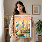 Kuwait Capital City - Kuwait - Travel Art Wall Deco Poster Print - Art Print - Travel Art Poster