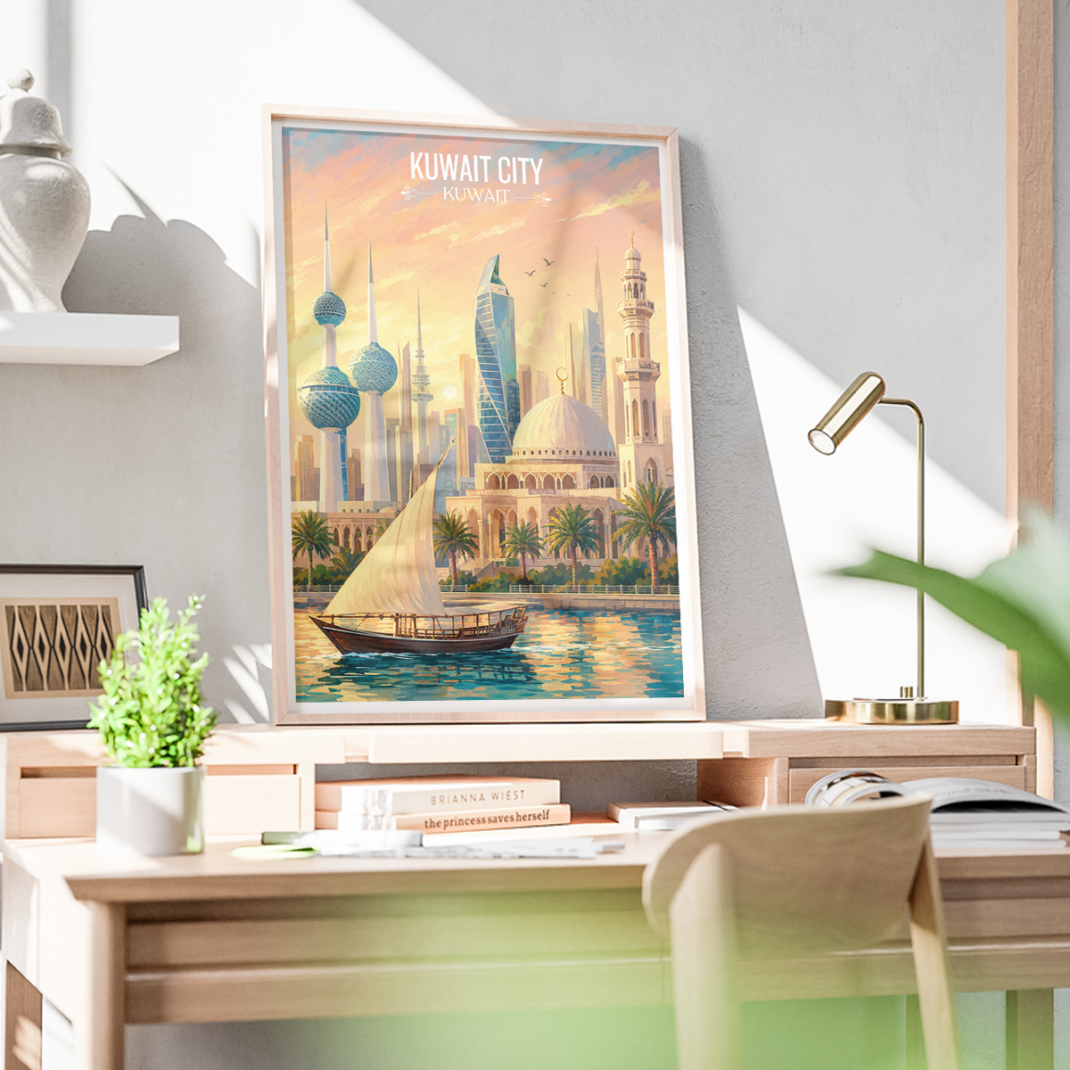 Kuwait Capital City - Kuwait - Travel Art Wall Deco Poster Print - Art Print - Travel Art Poster