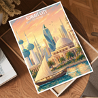 Kuwait Capital City - Kuwait - Travel Art Wall Deco Poster Print - Art Print - Travel Art Poster