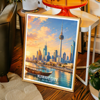 Kuwait City Port - Kuwait - Travel Art Wall Deco Poster Print - Art Print - Travel Art Poster