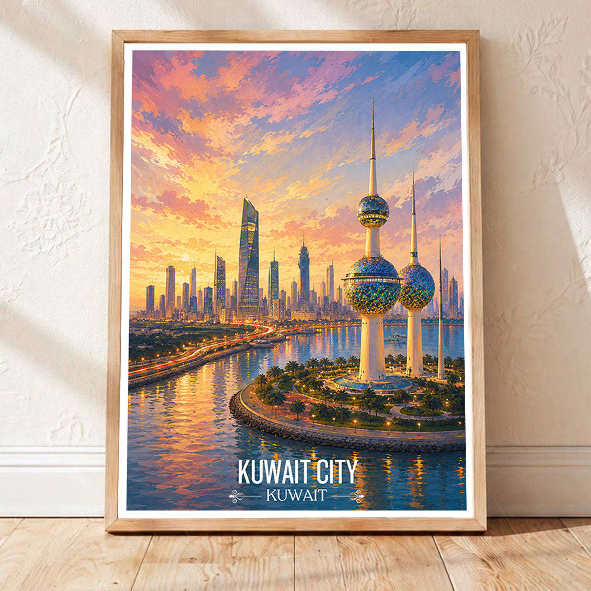 Modern Kuwaiti - Kuwait - Travel Art Wall Deco Poster Print - Art Print - Travel Art Poster