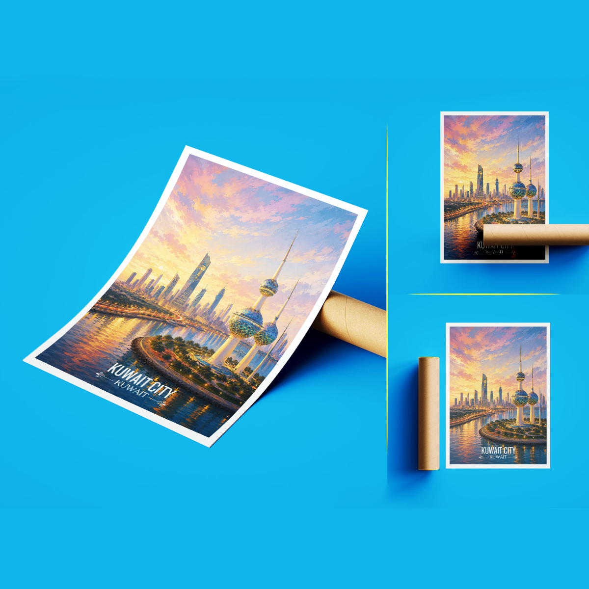 Modern Kuwaiti - Kuwait - Travel Art Wall Deco Poster Print - Art Print - Travel Art Poster