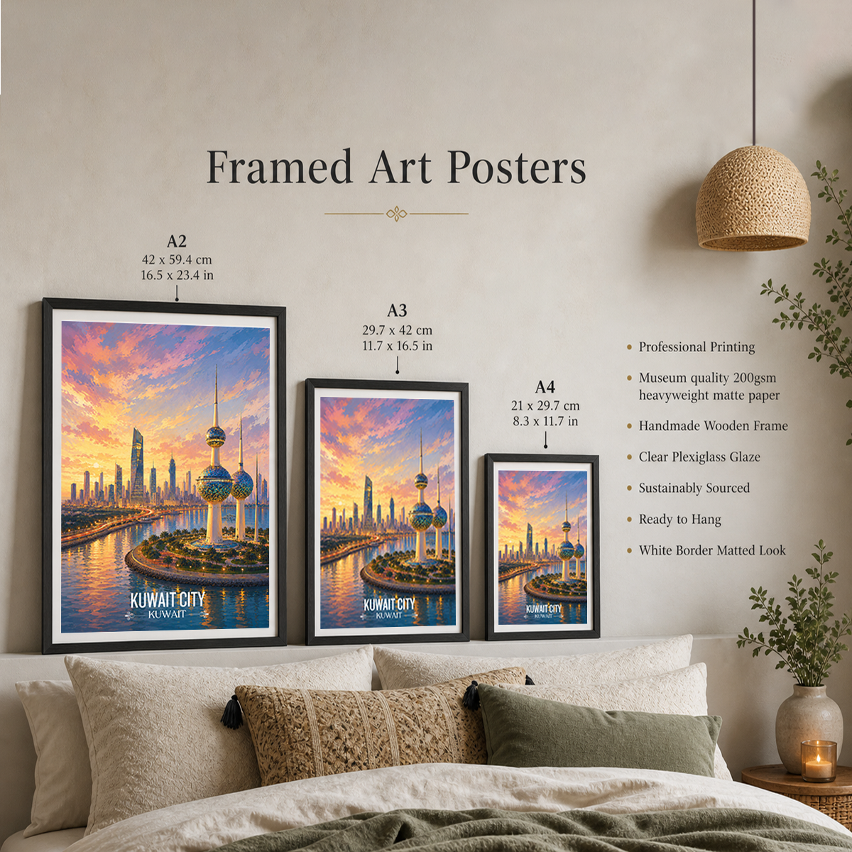 Modern Kuwaiti - Kuwait - Travel Art Wall Deco Poster Print - Art Print - Travel Art Poster