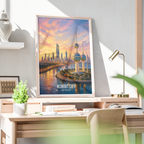 Modern Kuwaiti - Kuwait - Travel Art Wall Deco Poster Print - Art Print - Travel Art Poster
