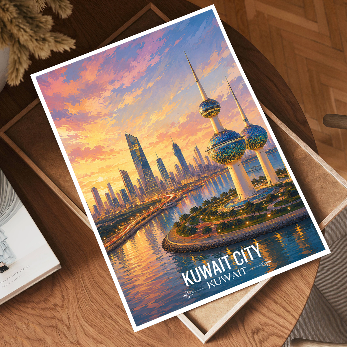 Modern Kuwaiti - Kuwait - Travel Art Wall Deco Poster Print - Art Print - Travel Art Poster