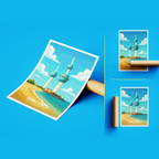 Kuwait Towers - Kuwait - Travel Art Wall Deco Poster Print - Art Print - Travel Art Poster