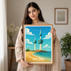 Kuwait Towers - Kuwait - Travel Art Wall Deco Poster Print - Art Print - Travel Art Poster