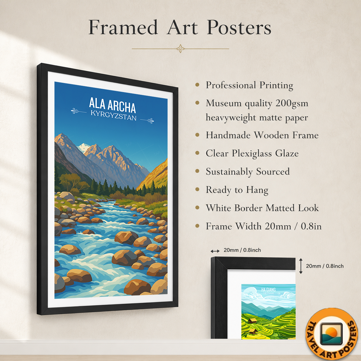 Ala Archa - Kyrgyzstan - Travel Art Wall Deco Poster Print - Art Print - Travel Art Poster