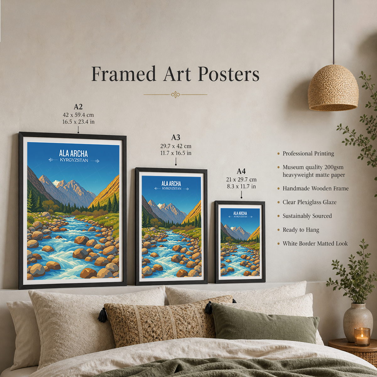 Ala Archa - Kyrgyzstan - Travel Art Wall Deco Poster Print - Art Print - Travel Art Poster
