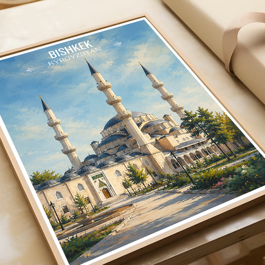 Bishkek - Kyrgyzstan - Travel Art Wall Deco Poster Print - Art Print - Travel Art Poster
