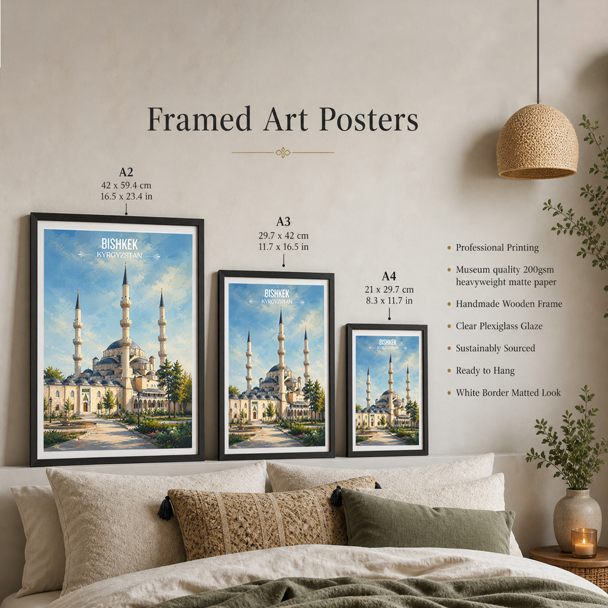 Bishkek - Kyrgyzstan - Travel Art Wall Deco Poster Print - Art Print - Travel Art Poster