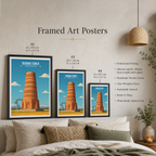 Burana Tower - Kyrgyzstan - Travel Art Wall Deco Poster Print - Art Print - Travel Art Poster