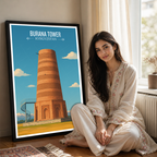 Burana Tower - Kyrgyzstan - Travel Art Wall Deco Poster Print - Art Print - Travel Art Poster