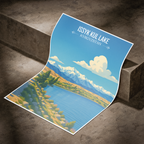 Issyk Kul Lake - Kyrgyzstan - Travel Art Wall Deco Poster Print - Art Print - Travel Art Poster