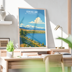 Issyk Kul Lake - Kyrgyzstan - Travel Art Wall Deco Poster Print - Art Print - Travel Art Poster