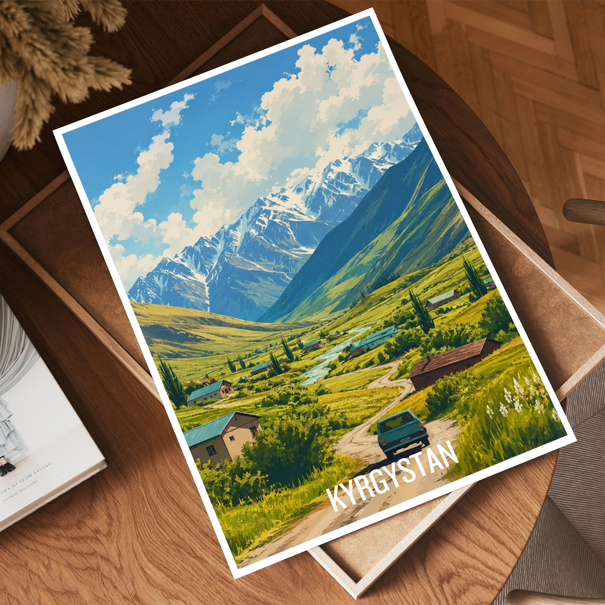 Kyrgyzstan - Travel Art Wall Deco Poster Print - Art Print - Travel Art Poster
