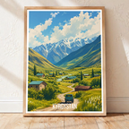 Kyrgyzstan - Travel Art Wall Deco Poster Print - Art Print - Travel Art Poster