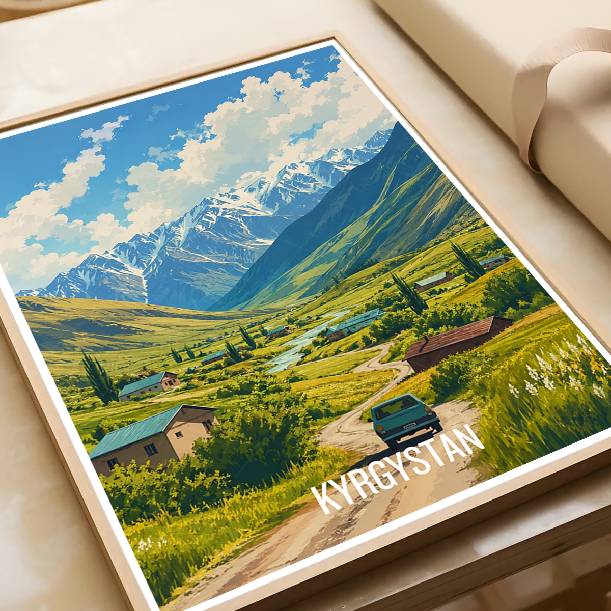 Kyrgyzstan - Travel Art Wall Deco Poster Print - Art Print - Travel Art Poster