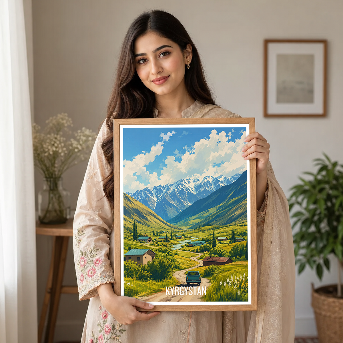 Kyrgyzstan - Travel Art Wall Deco Poster Print - Art Print - Travel Art Poster