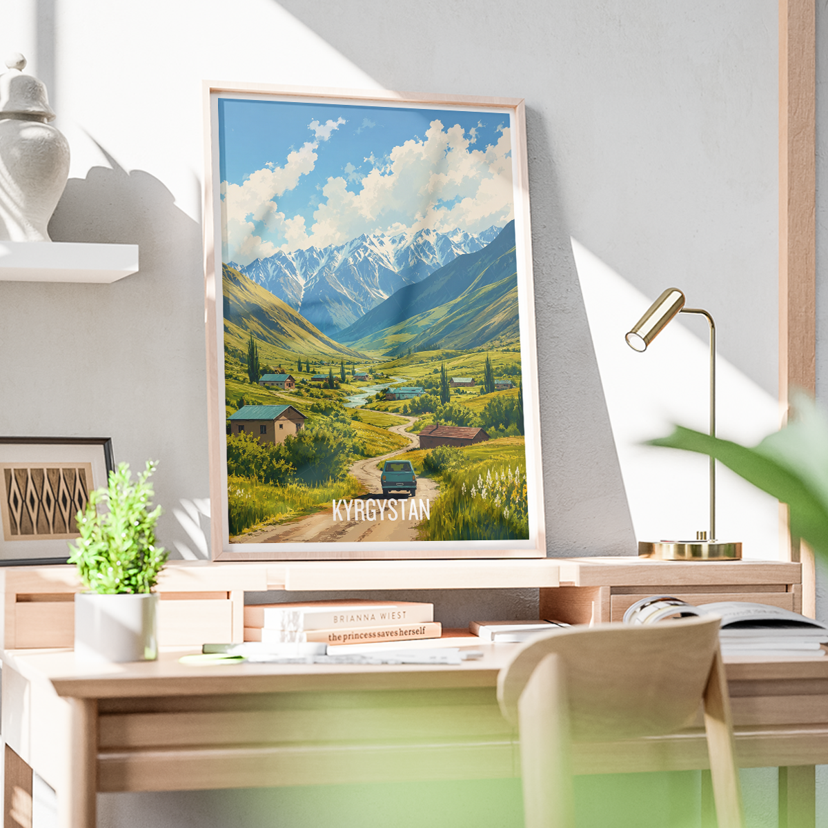 Kyrgyzstan - Travel Art Wall Deco Poster Print - Art Print - Travel Art Poster
