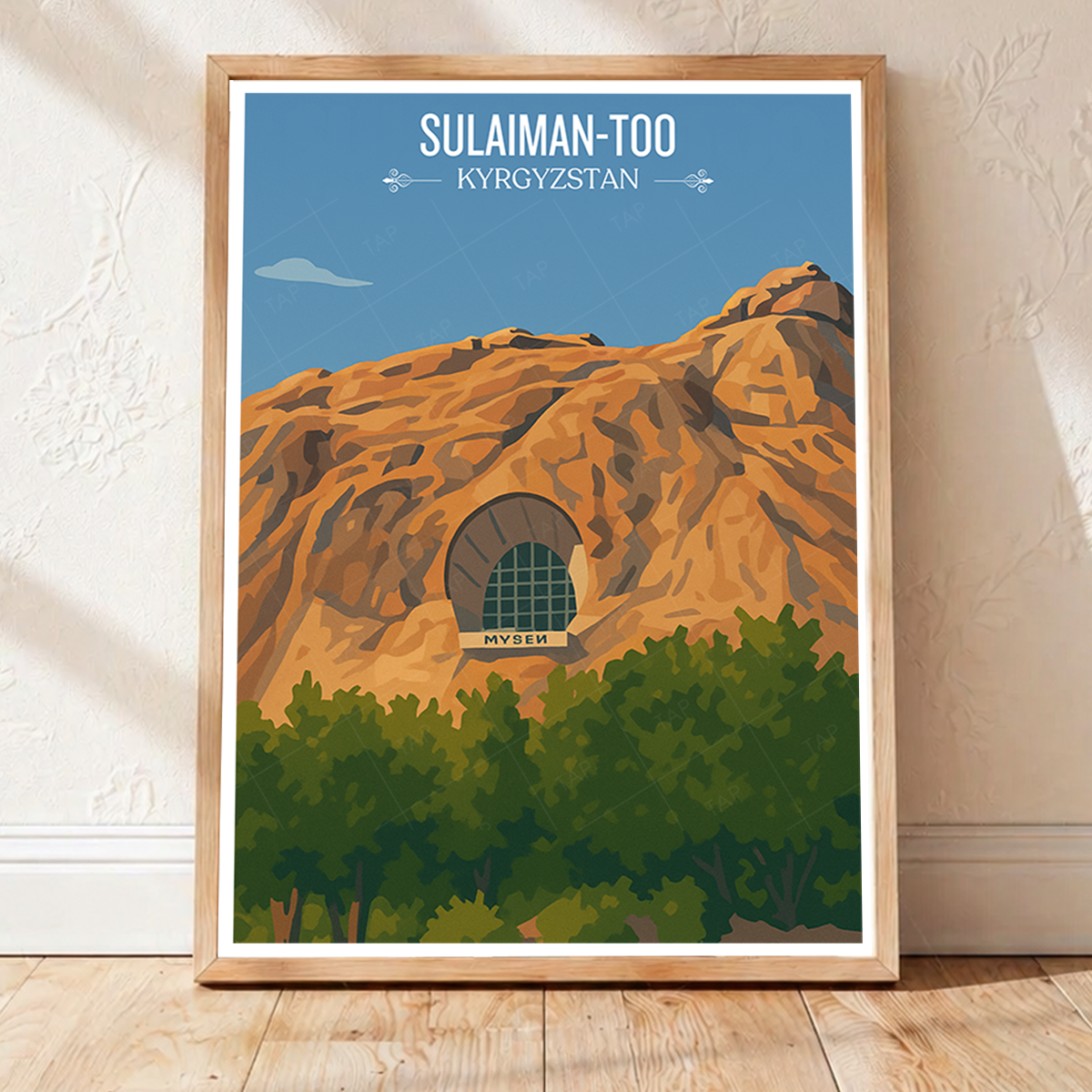 Sulaiman-Too - Kyrgyzstan - Travel Art Wall Deco Poster Print - Art Print - Travel Art Poster