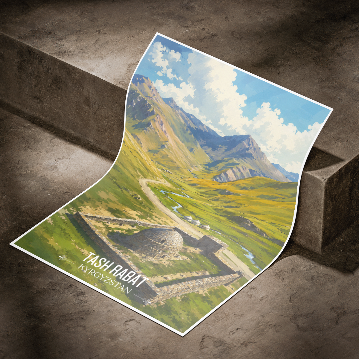 Tash Rabat - Kyrgyzstan - Travel Art Wall Deco Poster Print - Art Print - Travel Art Poster