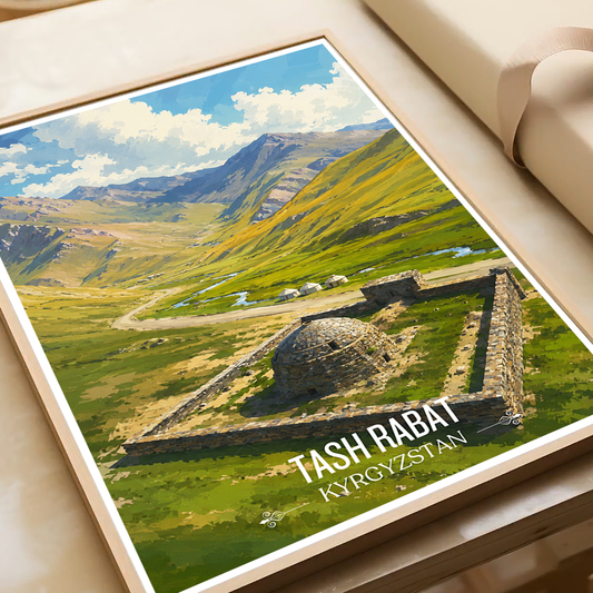 Tash Rabat - Kyrgyzstan - Travel Art Wall Deco Poster Print - Art Print - Travel Art Poster