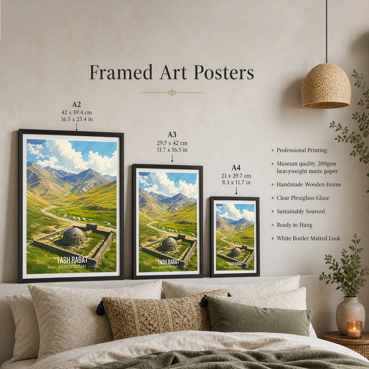 Tash Rabat - Kyrgyzstan - Travel Art Wall Deco Poster Print - Art Print - Travel Art Poster