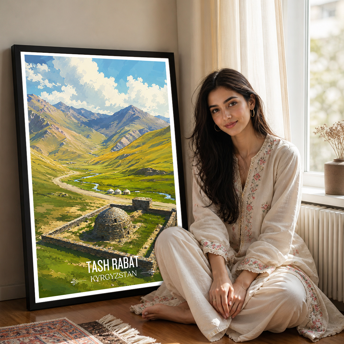 Tash Rabat - Kyrgyzstan - Travel Art Wall Deco Poster Print - Art Print - Travel Art Poster