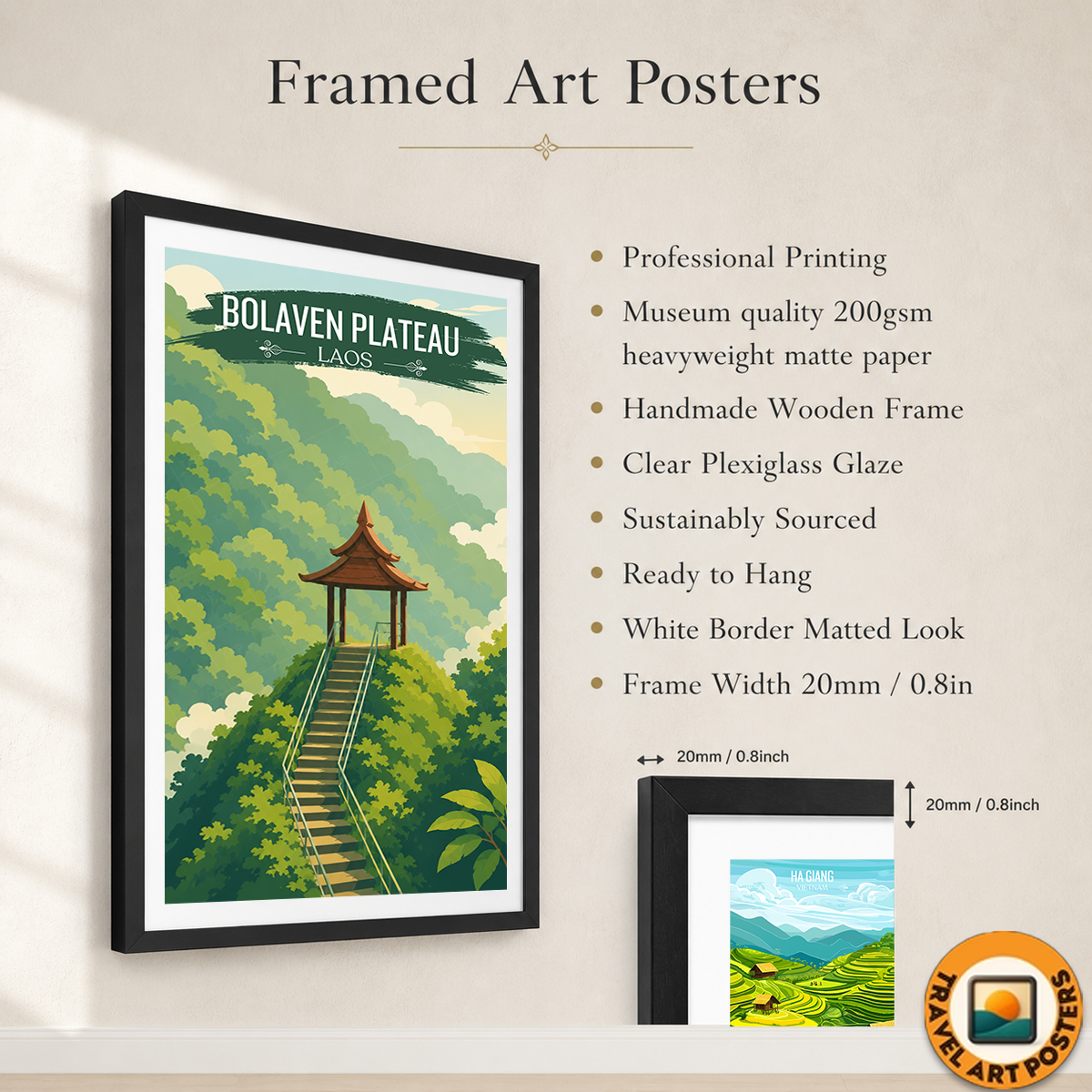 Bolaven Plateau - Laos - Travel Art Wall Decor Poster Print - Art Print - Travel Art Poster