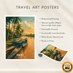 Don Det - Laos - Travel Art Wall Decor Poster Print - Art Print - Travel Art Poster