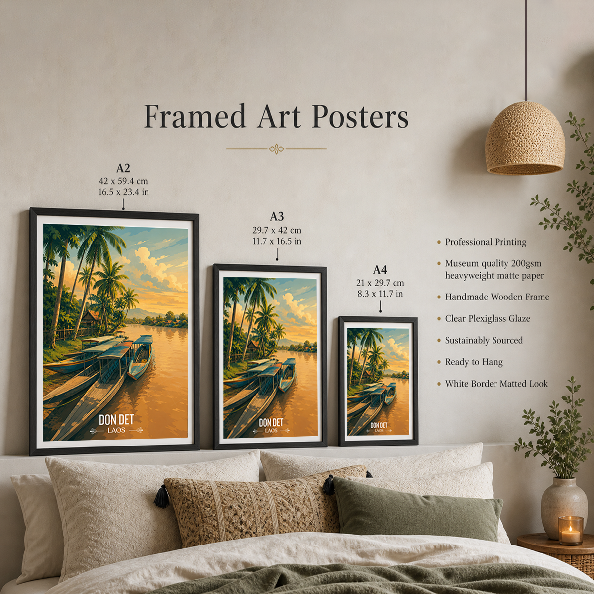 Don Det - Laos - Travel Art Wall Decor Poster Print - Art Print - Travel Art Poster