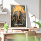 Erawan Elephants - Laos - Travel Art Wall Decor Poster Print - Art Print - Travel Art Poster